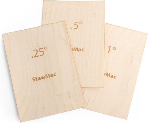 StewMac Bass Neck Shims for Bolt-on Necks, Made of Solid Maple, Blank, Set of 3 in Saudi Arabia