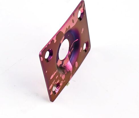 Titanium Alloy Flat Bottom Jack Socket Plate Rectangle Input/Output Jack Plate Compatible with Flat Base Les Paul LP Telecaster Tele TL Electric Guitars Replacement Parts（Splash Purple） in Saudi Arabia