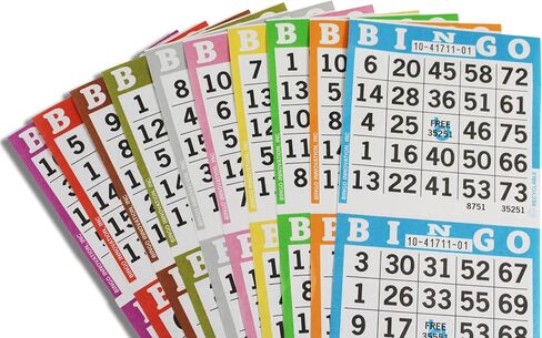 كتب بينجو - 6 وجوه، 10 صفحات لكل منها، 100 كتاب ألعاب للاستعمال مرة واحدة - أوراق دابر قابلة لإعادة التدوير - بطاقات بنغو بالجملة لكبار السن والبالغين (6on10up) in Kuwait