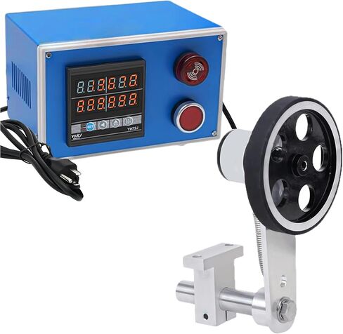 Digital Length Meter Counter, Single Measuring Wheel in Feet Inches Meter Yard, 999999 Cable Wire Fishing Line Length Counter for Film Textile Cloth Silk, Dual Relay Outputs, Alarm Function in Saudi Arabia