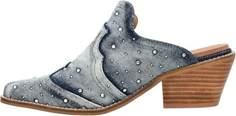 Corkys Footwear Womens Tex Mex Heeled Mule-أسلوب مستوحى من الأنيقة الغربية مع علوي من حجر الراين ، وإعلام إيفا المغطى بالراحة ، وكعب 2.5 بوصة in Saudi Arabia
