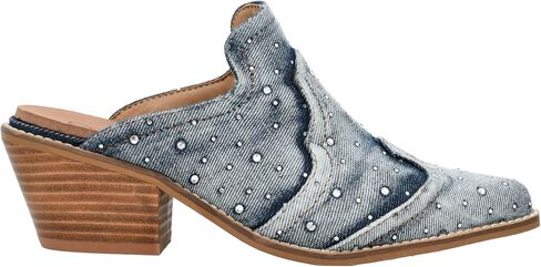Corkys Footwear Womens Tex Mex Heeled Mule-أسلوب مستوحى من الأنيقة الغربية مع علوي من حجر الراين ، وإعلام إيفا المغطى بالراحة ، وكعب 2.5 بوصة in Saudi Arabia