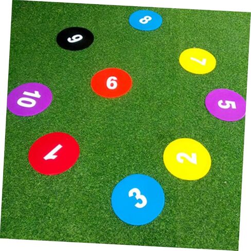 10pcs Soccer Training Marker Number Trays Professional Football Training Sign Discs for Agility Drills Random Colors and Tear Design in Saudi Arabia