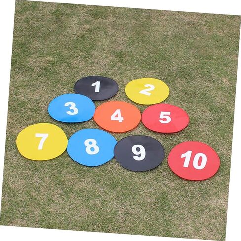 10pcs Soccer Training Marker Number Trays Professional Football Training Sign Discs for Agility Drills Random Colors and Tear Design in Saudi Arabia