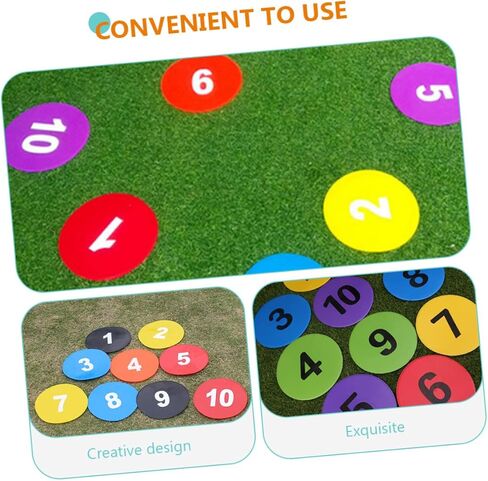10pcs Soccer Training Marker Number Trays Professional Football Training Sign Discs for Agility Drills Random Colors and Tear Design in Saudi Arabia