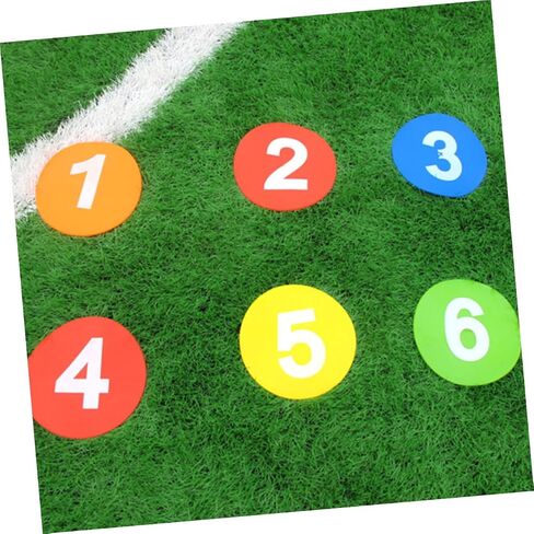 10pcs Soccer Training Marker Number Trays Professional Football Training Sign Discs for Agility Drills Random Colors and Tear Design in Saudi Arabia