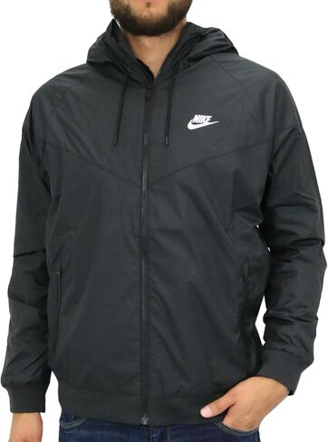 Nike Mens Windrunner Hooded Track Jacket Black/Black/White 727324-010 Size XX-Large in Saudi Arabia