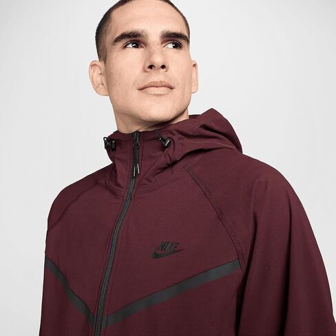 Nike Tech Men's Woven Jacket (HM7151-652, Burgundy Crush/Burgundy Crush/Black) Size L in Saudi Arabia