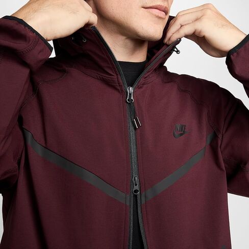 Nike Tech Men's Woven Jacket (HM7151-652, Burgundy Crush/Burgundy Crush/Black) Size L in Saudi Arabia