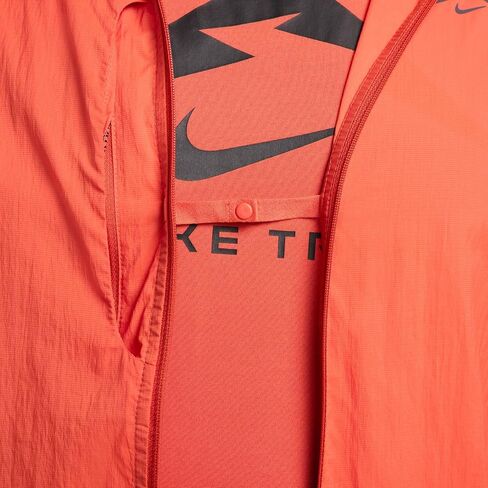 سترة الجري Nike Trail Aireez للرجال (الولايات المتحدة، ألفا، متوسط، عادي، عادي، مرجاني عتيق/أحمر تنين/أسود) in Saudi Arabia
