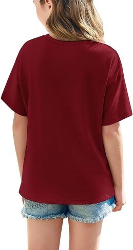Boys Girls Oversized Tshirts Youth Kids Crew Neck Short Sleeve Shirts Loose Fit Basic Tees Casual Summer Tops in Saudi Arabia