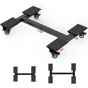 Furniture Dolly 1500LBS Capacity, Adjustable Heavy Duty Iron Moving Dolly Cart with 4 Lockable Caster Wheels, Stand Base for Washing Machine Refrigerator Dryer with Non-Slip Mat Easy Moving in Saudi Arabia