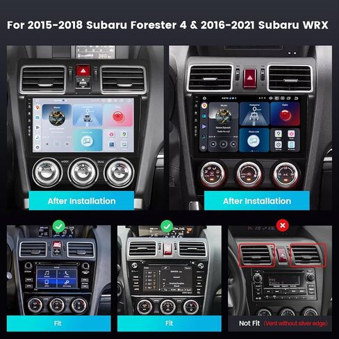 Roadanvi 9" Android 12 Car Radio for Subaru Forester 4 Impreza WRX 2012-2015 Carplay Android Auto Bluetooth Stereo 1280x720 QLED X12 Head Unit 4GB+64GB WiFi 4G LTE Touch Screen GPS Navigation in Saudi Arabia