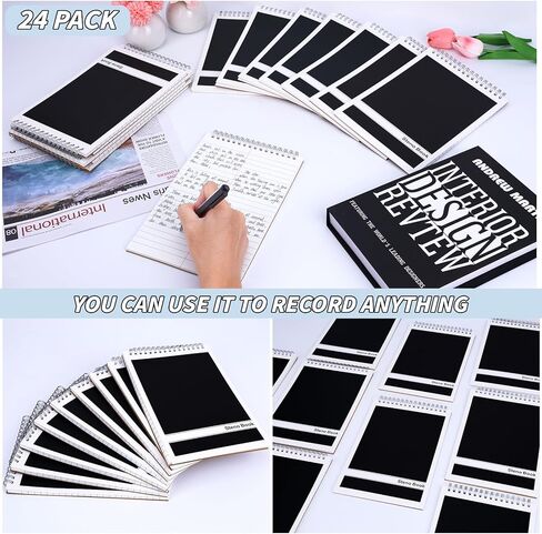 24 Pack Steno Pads 6x9 Spiral Notebooks Bulk 12 Assorted Colors Note Pads 60 Sheets Gregg Rule Writing Paper, Steno Notebooks for Students Teachers Men Women Professionals Office School Recording in Kuwait