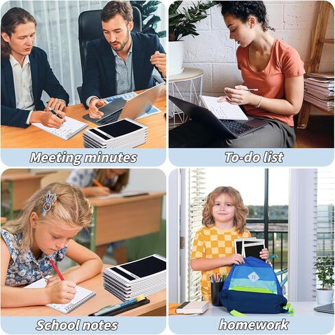 24 Pack Steno Pads 6x9 Spiral Notebooks Bulk 12 Assorted Colors Note Pads 60 Sheets Gregg Rule Writing Paper, Steno Notebooks for Students Teachers Men Women Professionals Office School Recording in Kuwait