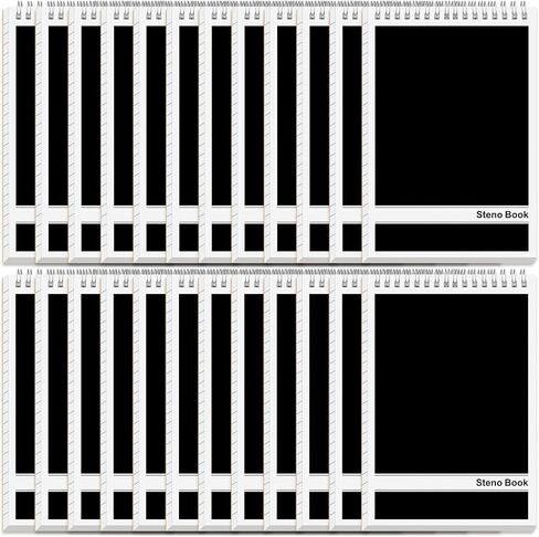 24 Pack Steno Pads 6x9 Spiral Notebooks Bulk 12 Assorted Colors Note Pads 60 Sheets Gregg Rule Writing Paper, Steno Notebooks for Students Teachers Men Women Professionals Office School Recording in Kuwait