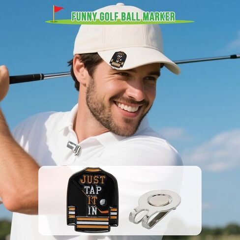 علامة كرة الجولف Happy Gilmore - فقط اضغط عليها، مشبك قبعة علامة الكرة المغناطيسية، ملحقات الجولف Happy Gilmore للرجال والنساء لمحبي الجولف in Kuwait