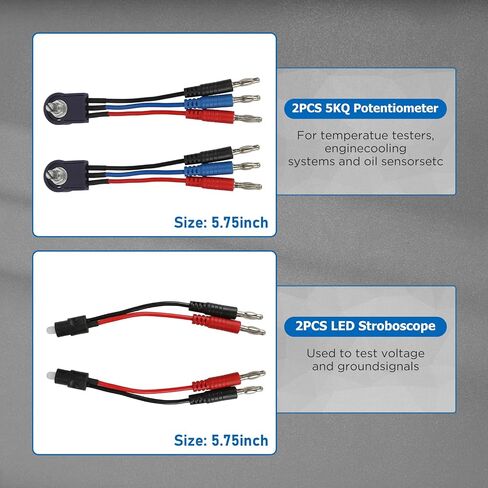 Autory 104PCS Automotive Circuit Test Leads Kit, Multimeter Terminal Test Leads Kit Multi Function Probe Test Kit with Heavy Duty Back Probes Test Lead Set Wire Connectors Set with Black Carrying Case in Saudi Arabia