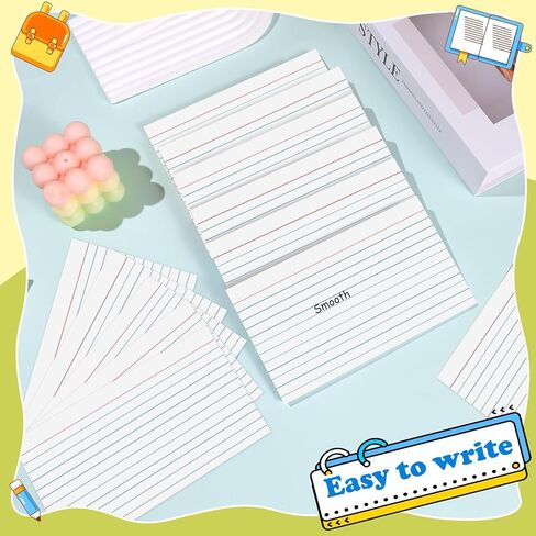 240 Count Colored Index Cards 3x5 Inch Flash Cards Flashcards Heavy Wight Note Cards for Studying School College Office Supplies in Kuwait