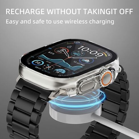[2 Pack] Penom Compatible for Apple Watch Ultra Case 49mm Bumper Cover, Soft TPU Shockproof Protective Scratch-Resistant Frame for iWatch Series 8 Ultra 49 MM [No Screen Protector] - Orange in Saudi Arabia