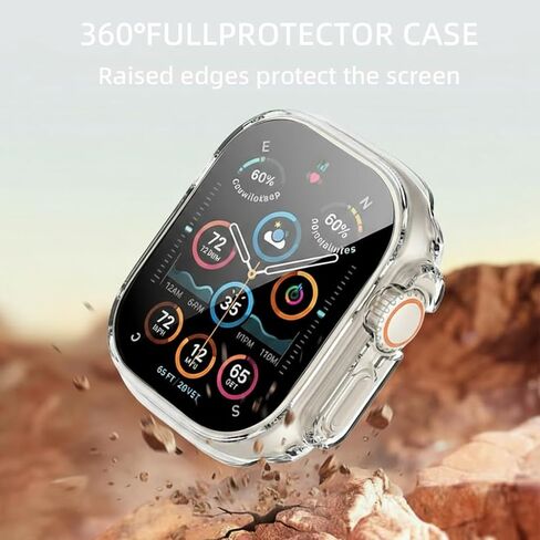 [2 Pack] Penom Compatible for Apple Watch Ultra Case 49mm Bumper Cover, Soft TPU Shockproof Protective Scratch-Resistant Frame for iWatch Series 8 Ultra 49 MM [No Screen Protector] - Orange in Saudi Arabia
