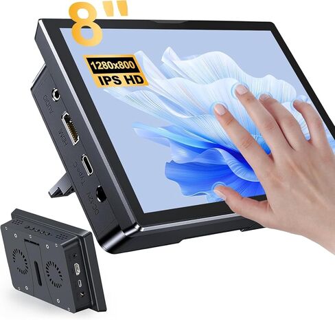 Gallagher 7 Inch Touchscreen Monitor,Compatible with Raspberry Pi(PI5/PI4/PI3B+/PI3/PI2/ZERO),1024X600 IPS Monitor with Dual-Speaker HDMI Interface Supports Windows/Noobs/Kali-Linux(7'' 1024 * 600-A) in Saudi Arabia