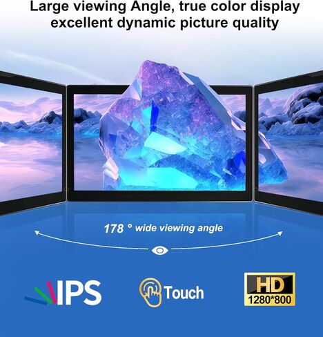 Gallagher 7 Inch Touchscreen Monitor,Compatible with Raspberry Pi(PI5/PI4/PI3B+/PI3/PI2/ZERO),1024X600 IPS Monitor with Dual-Speaker HDMI Interface Supports Windows/Noobs/Kali-Linux(7'' 1024 * 600-A) in Saudi Arabia