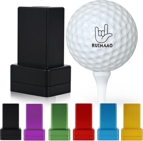 Personalized Golf Ball Stamp | Self-Inking Quick-Drying Golf Ball Marker Tool | 6 Color Options Custom Name Stamper for Golfers | Christmas Father's Birthday Gift | Golf Accessories for Men in Saudi Arabia