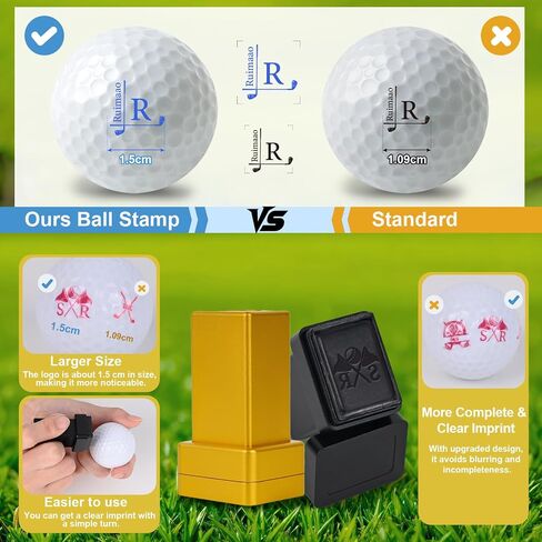 Personalized Golf Ball Stamp | Self-Inking Quick-Drying Golf Ball Marker Tool | 6 Color Options Custom Name Stamper for Golfers | Christmas Father's Birthday Gift | Golf Accessories for Men in Saudi Arabia