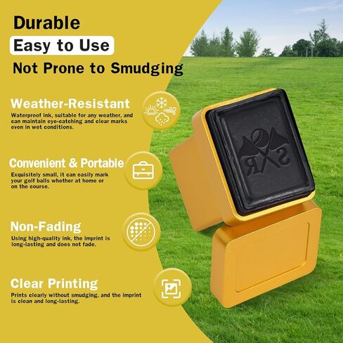 Personalized Golf Ball Stamp | Self-Inking Quick-Drying Golf Ball Marker Tool | 6 Color Options Custom Name Stamper for Golfers | Christmas Father's Birthday Gift | Golf Accessories for Men in Saudi Arabia
