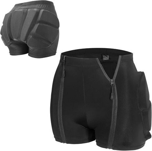 3D Protective Padded Shorts, Kids Zipper Tailbone Protector, Butt and Hip Pads for Skating Snowboard Skateboarding Hockey in Kuwait