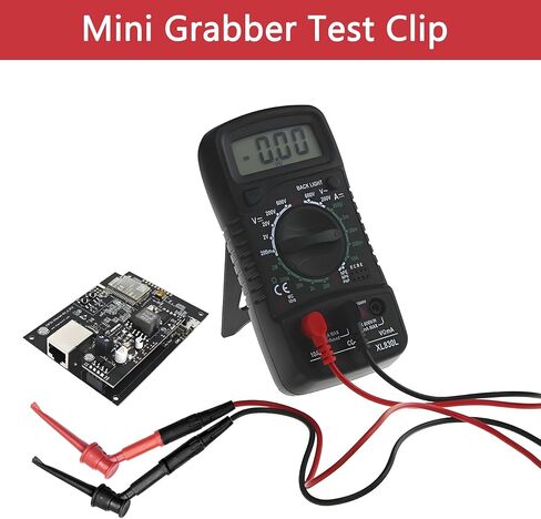2Pcs Mini Grabber Test Clip with 2mm/4mm Banana Jack, Multimeter Test Lead Hooks Clips Push on Test Probe Electronic Testing IC Grabber (4mm Banana Plug) in Saudi Arabia