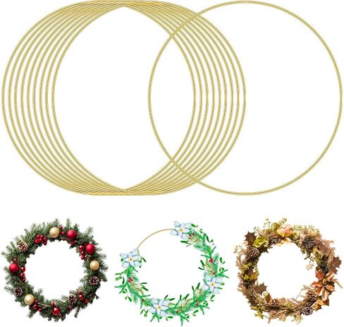 10 Pcs Metal Floral Hoops 10 Inch Dream Catcher Macrame Rings, Silver Metal Rings for DIY Centerpiece Table Decorations Wedding Wall Hanging Decor in Kuwait