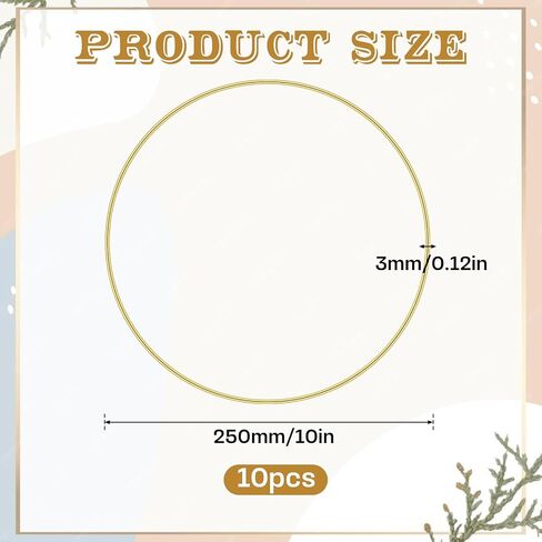 10 Pcs Metal Floral Hoops 10 Inch Dream Catcher Macrame Rings, Silver Metal Rings for DIY Centerpiece Table Decorations Wedding Wall Hanging Decor in Kuwait