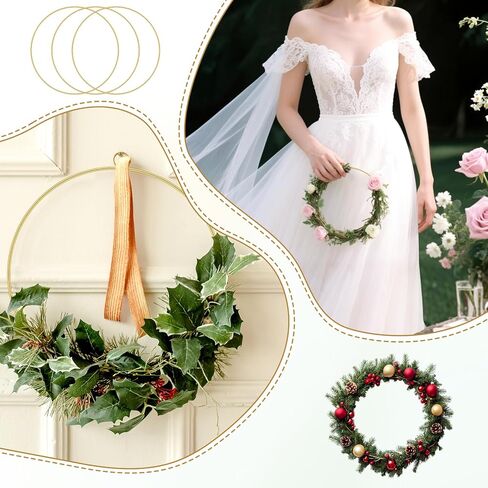 10 Pcs Metal Floral Hoops 10 Inch Dream Catcher Macrame Rings, Silver Metal Rings for DIY Centerpiece Table Decorations Wedding Wall Hanging Decor in Kuwait