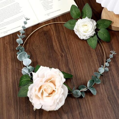 10 Pcs Metal Floral Hoops 10 Inch Dream Catcher Macrame Rings, Silver Metal Rings for DIY Centerpiece Table Decorations Wedding Wall Hanging Decor in Kuwait