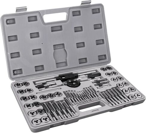 60pcs Tap and Die Set Metric and Inch Size Bearing Steel for Coarse and Fine Threads Tools Hand Tools in Saudi Arabia