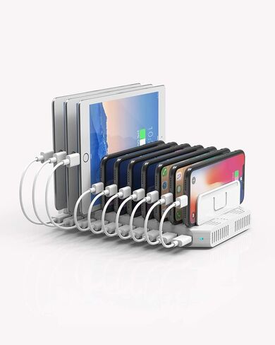 Unitek USB C Charging Station for Multiple Devices Apple, 120W 6 Port Charging Dock with Type-C PD 20W & PD 60W, Fast Charging Stand with Smartwatch & Airpods Holder for iPhone, iPad, Tablet, MacBook in Saudi Arabia