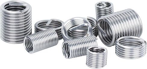 Stainless Steel Thread Repair Insert Kit M7 M8 M9 M10 Rivet Nut Kit helicoils Thread Repair Insert Kit Threading Tools(M8x1.0 x1D10pcs) in Saudi Arabia