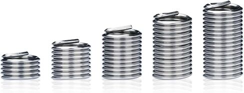 Stainless Steel Thread Repair Insert Kit M7 M8 M9 M10 Rivet Nut Kit helicoils Thread Repair Insert Kit Threading Tools(M8x1.0 x1D10pcs) in Saudi Arabia