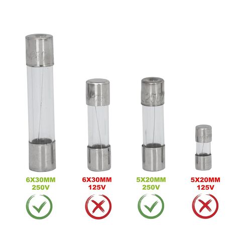 Fuse Kit,15 Values 250 Pcs Glass Fuses Assortment Kit ，5x20mm 250V 1 5 10 15 20A 6x30mm 250V 1 2 3 5 6 7 8 10 15 20A Fuses. in Kuwait