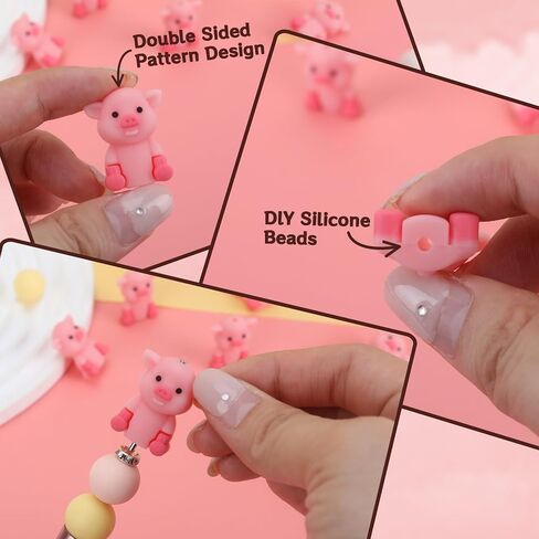 12pcs Silicone Focal Beads, Butterfly Silicone Beads for Keychain Making Butterfly Silicone Beads for Pens Shape Silicone Butterfly Beads for Bracelet Necklace Crafts (Colored Butterfly) in Kuwait