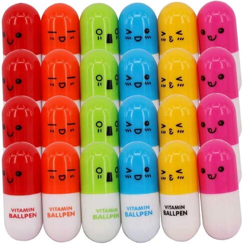 أقلام على شكل حبوب منع الحمل، أقلام كروية قابلة للسحب، أقلام كبسولات فيتامين، اللوازم المكتبية لأسبوع الممرضات (40) in Kuwait