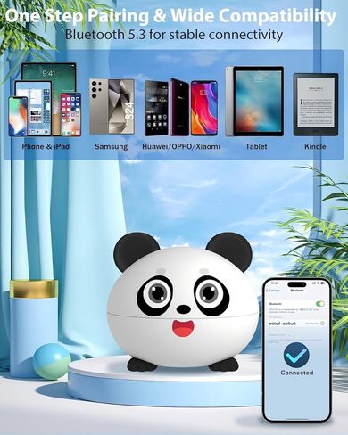 سماعات أذن الأطفال ، سماعات الرأس اللاسلكية للقطط للأطفال الذين يعانون من حافظة ، وحجم آمن 85 ديسيبل ، و IPX6 مقاوم للماء ، وإلغاء الضوضاء السلبية ، والتحكم في اللمس ، و 30 ساعة في اللعب ، وساحات الأذن اللاسلكية للفتيات في سن المراهقة in Kuwait