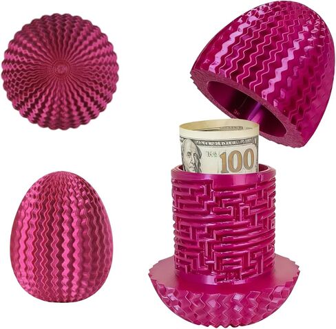 Dragon Egg Money Box - Money Puzzle Box for Cash Gift - Dragon Egg Labyrinth for Easter Gift - Open The Dragon King Treasure Gift (Black) in Kuwait