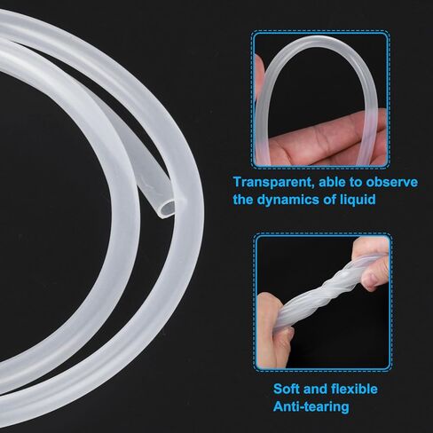 1/4" ID x 5/16" OD Silicone Tubing, 1 Roll 3.28ft High Pure Silicone Hose Tube Flexible Clear Pipe for Home Brewing Water Air Liquid Transfer in Saudi Arabia