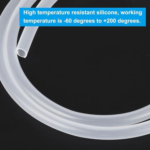 1/4" ID x 5/16" OD Silicone Tubing, 1 Roll 3.28ft High Pure Silicone Hose Tube Flexible Clear Pipe for Home Brewing Water Air Liquid Transfer in Saudi Arabia
