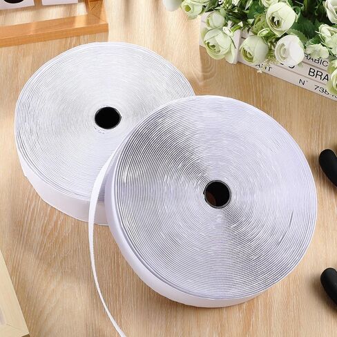 Maitys 2 Inch x 82 ft Hook and Loop Tape with Adhesive Heavy Duty Strips Hook and Loop Strips Double Sided Hook Loop Rolls Industrial Strength Sticky Fastener Wall Hanging Strips(Black) in Kuwait