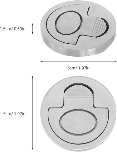 DECHOUS Boat Deck Hatch Handle, Round Steel Flush Pull Latch Marine Lift Ring Locker Hardware for Boat Locker Window Drawer Cupboard in Saudi Arabia