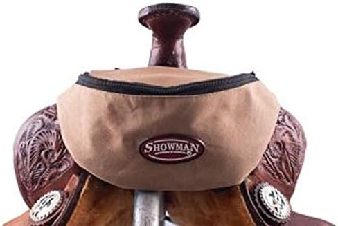 حقيبة هاتف على شكل سرج من النايلون المعزول باللون البني من Showman. in Saudi Arabia